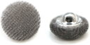 ベロアボタン 【グレー】 灰色 くるみボタン ボタン 飾りボタン つつみボタン 12個入り 【12.5mm】 きらきらぷんぷん丸 B-647