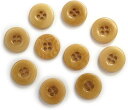 ナットボタン 四つ穴ボタン 【ベージュ】 スーツボタン ベーシック ウッド ボタン 10個入り 【18mm】 きらきらぷんぷん丸 B-823