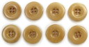 ナットボタン 四つ穴ボタン 【ベージュ】 スーツボタン ベーシック ウッド ボタン 8個入り 【20mm】 きらきらぷんぷん丸 B-824