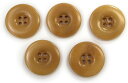 ナットボタン 四つ穴ボタン 【ベージュ】 スーツボタン ベーシック ウッド ボタン 5個入り 【25mm】 きらきらぷんぷん丸 B-826
