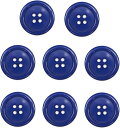 四つ穴ボタン 【ネイビー】 紺色 ツヤあり カラー ボタン シャツボタン 8個入り 【25mm】 きらきらぷんぷん丸 B-865