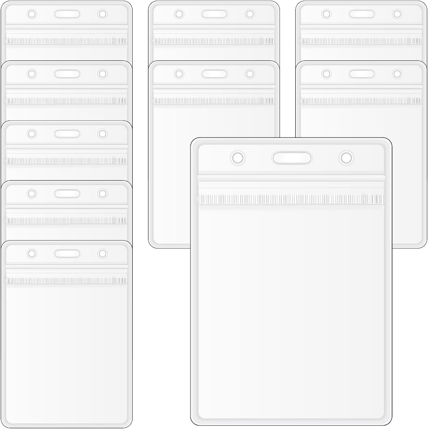 名札ケース 【縦長】 透明 クリア 名札ホルダー ネームホルダー ケース 名札 ネームプレート 首下げ 業..