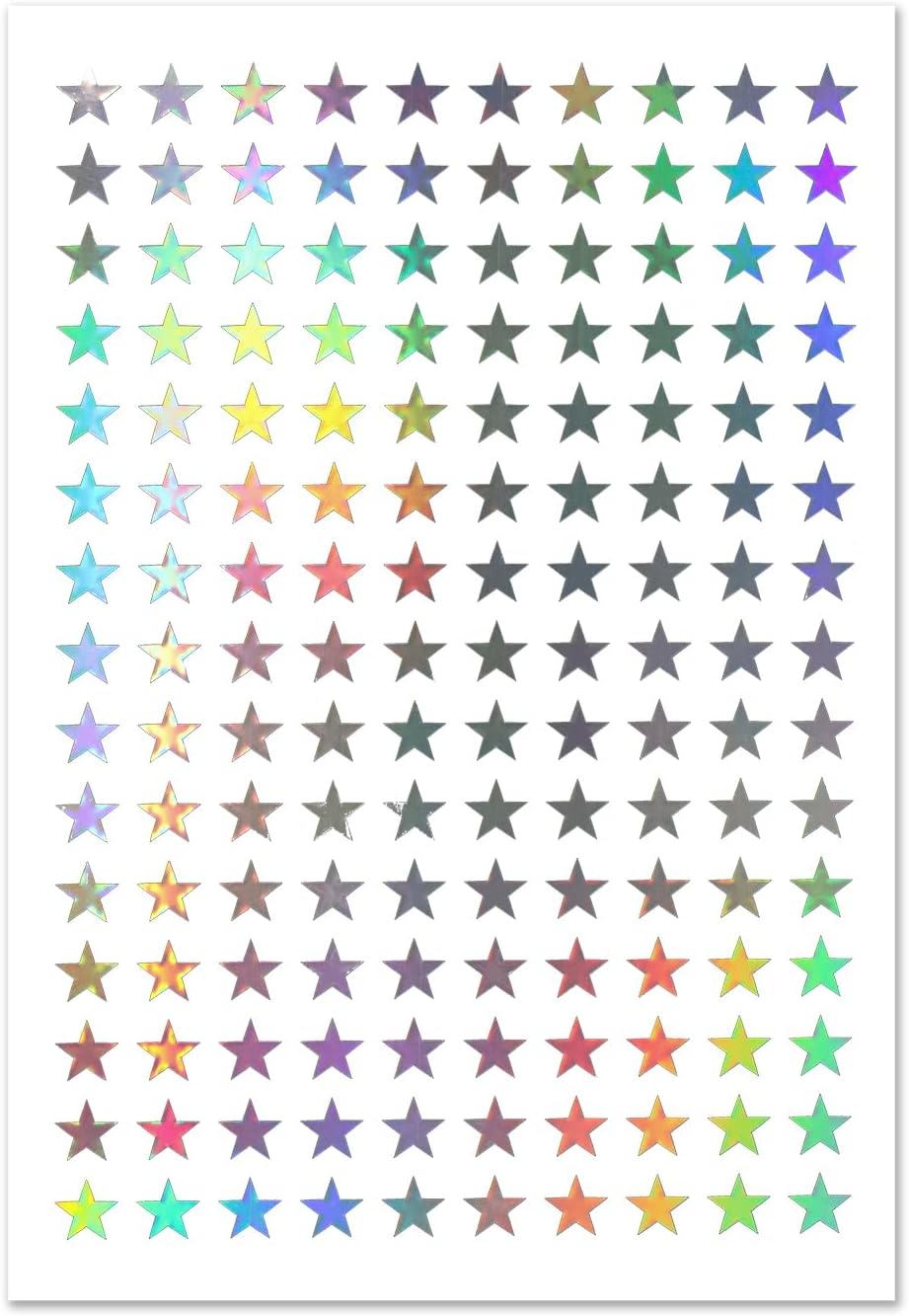 Rakuten - ごほうびシール オーロラ 星 スター レインボー 虹色 デコレーション キラキラ 大容量【1シート150枚x5シート入り】きらきらぷんぷん丸 YS-037
