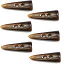 トグルボタン 【水牛調 ブラウン】 5.5cm 6個入り ダッフルボタン 留め具 ボタン きらきらぷんぷん丸 B-181