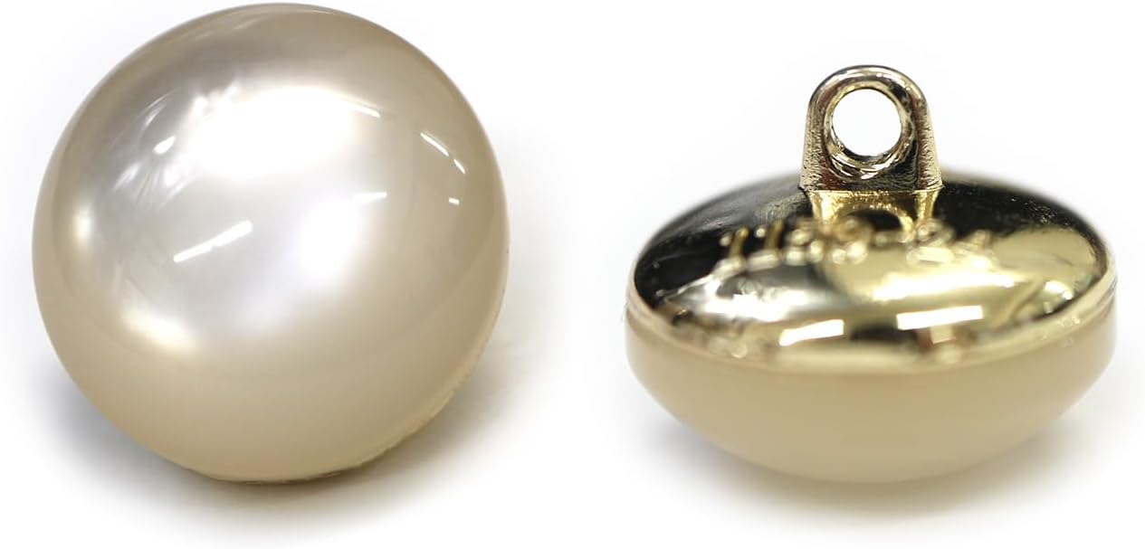 乐天商城 - 足つきボタン 【ホワイト】 白 半透明 シャツ スーツ 8個入り 【15mm】 きらきらぷんぷん丸 B-247