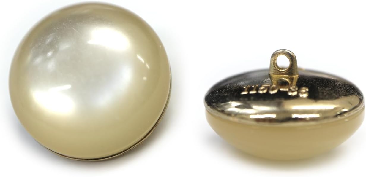 足つきボタン 【ホワイト】 白 半透明 シャツ スーツ 4個入り 【23mm】 きらきらぷ...