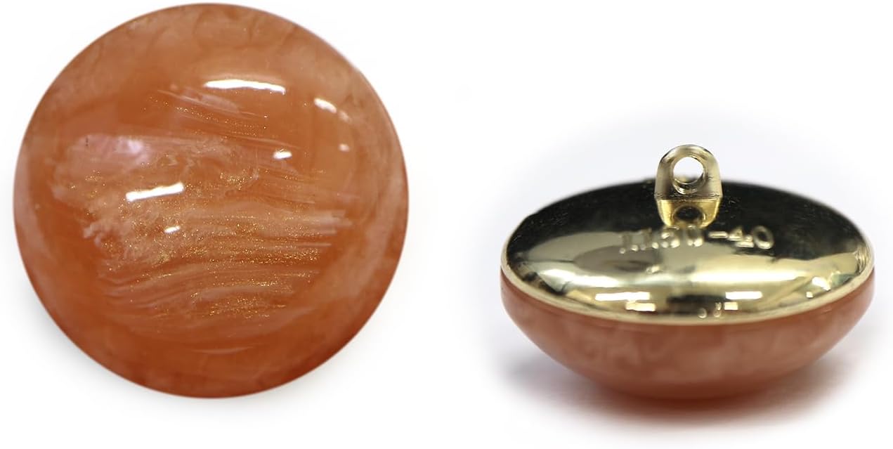 足つきボタン 【ピンク マーブル】 ラメ シャツ スーツ 4個入り 【25mm】 きらきらぷんぷん丸 B-260