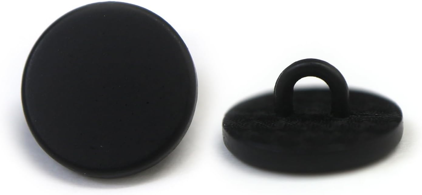 Rakuten - メタルボタン フラット 【ブラック ツヤなし】 黒 ビジュー 飾り 縫製 袖口 20個入り 【11.5mm】 きらきらぷんぷん丸 B-307