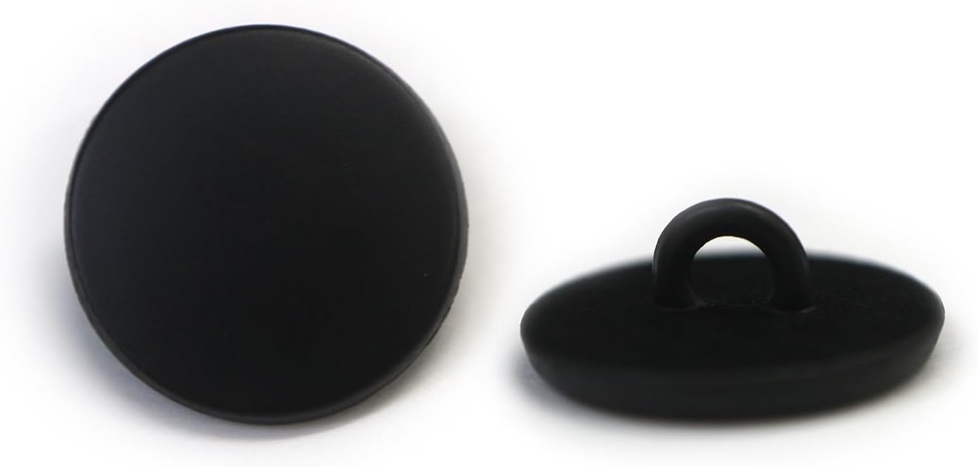 Rakuten - メタルボタン フラット 【ブラック ツヤなし】 黒 ビジュー 飾り 縫製 袖口 15個入り 【15mm】 きらきらぷんぷん丸 B-309