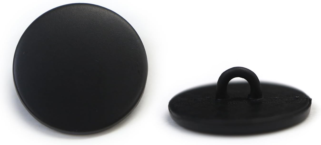 メタルボタン フラット 【ブラック ツヤなし】 黒 ビジュー 飾り 縫製 袖口 10個入り 【18mm】 きらき..