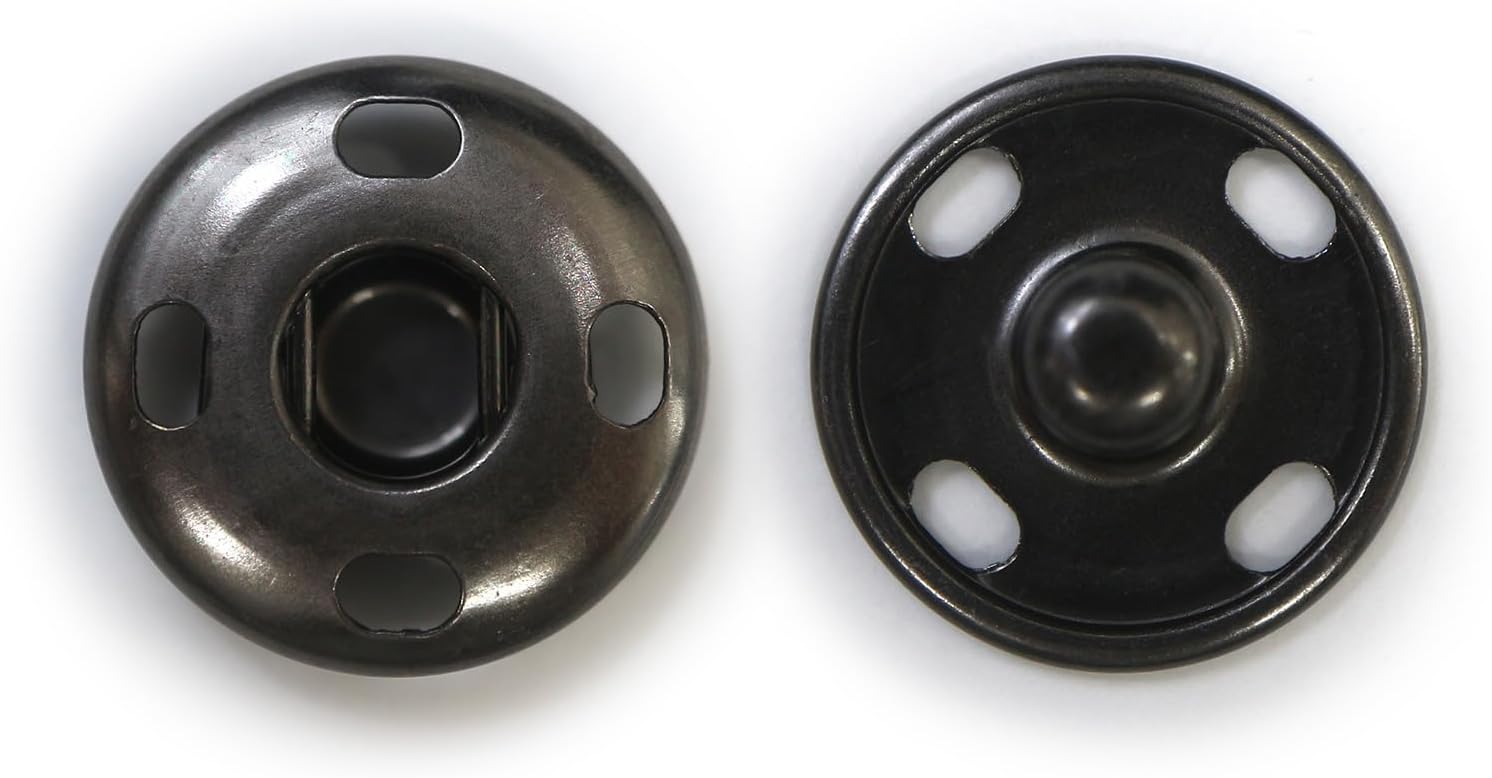 Rakuten - スナップボタン ブラック 17mm 10組入り 縫い付けタイプ 打ち具不要 黒 ボタン きらきらぷんぷん丸 B-321