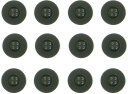 ミリタリーボタン 【グリーン】 四つ穴ボタン 緑 ボタン 12個入り 【20mm】 きらきらぷんぷん丸 B-402