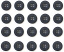 ミリタリーボタン 【グレー】 四つ穴ボタン 灰色 ボタン 20個入り 【15mm】 きらきらぷんぷん丸 B-409
