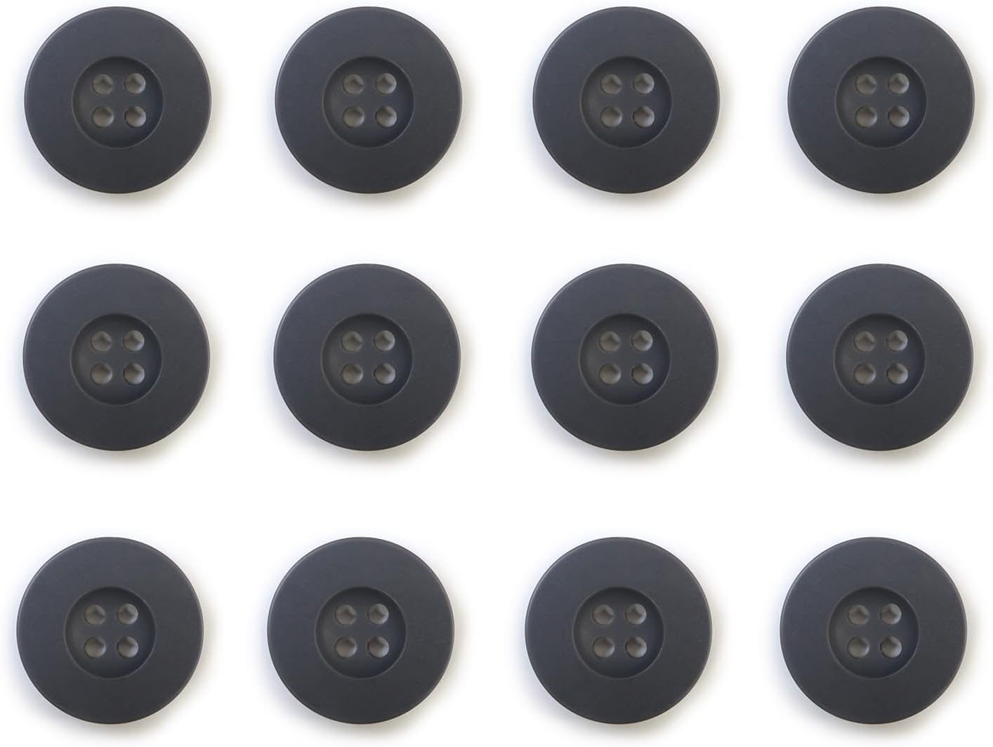 樂天商城 - ミリタリーボタン 【グレー】 四つ穴ボタン 灰色 ボタン 12個入り 【20mm】 きらきらぷんぷん丸 B-411