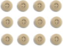 ミリタリーボタン 【ライトベージュ】 四つ穴ボタン ボタン 12個入り 【20mm】 きらきらぷんぷん丸 B-420