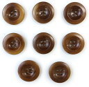 ナットボタン【ブラウン】四つ穴ボタン 茶色 ベーシック カラーボタン シンプル ボタン 手芸 8個入り【23mm】きらきらぷんぷん丸 B-449