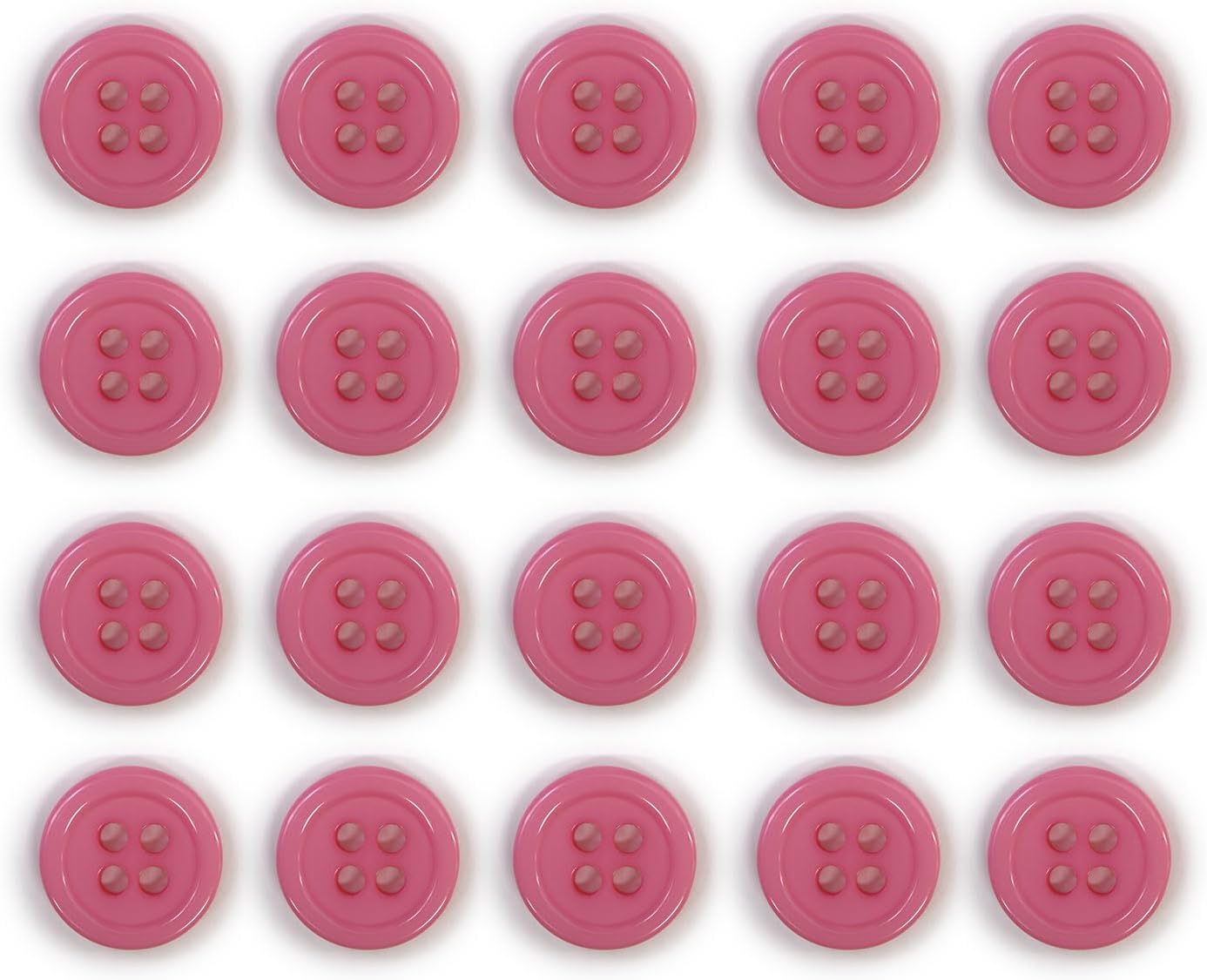 樂天商城 - 四つ穴ボタン 【ピンク】 ツヤあり カラー ボタン シャツボタン 20個入り 【11.5mm】 きらきらぷんぷん丸 B-594