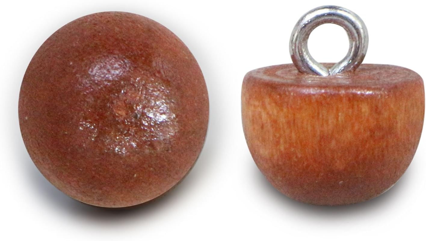 ウッドボタン 金属足つき 半円【ブラウン】ボタン ナチュラル シャツボタン 木目 木製 手芸 20個入り【10mm】きらきらぷんぷん丸 B-597