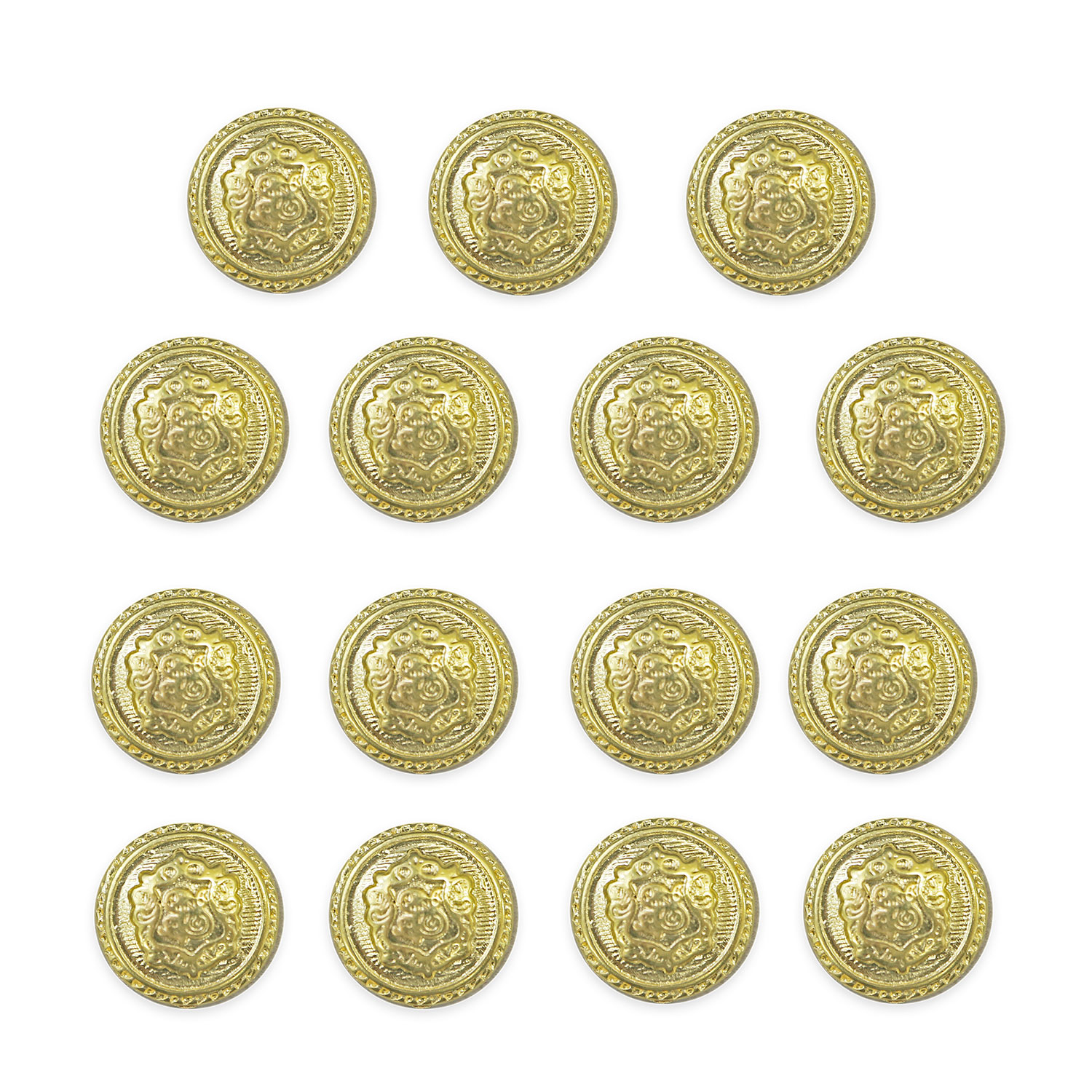 乐天商城 - ブレザーボタン 軽量 【ゴールド】 金 足つき ボタン 樹脂ボタン スーツボタン ジャケット 15個入り 【12.5mm】 きらきらぷんぷん丸 B-605