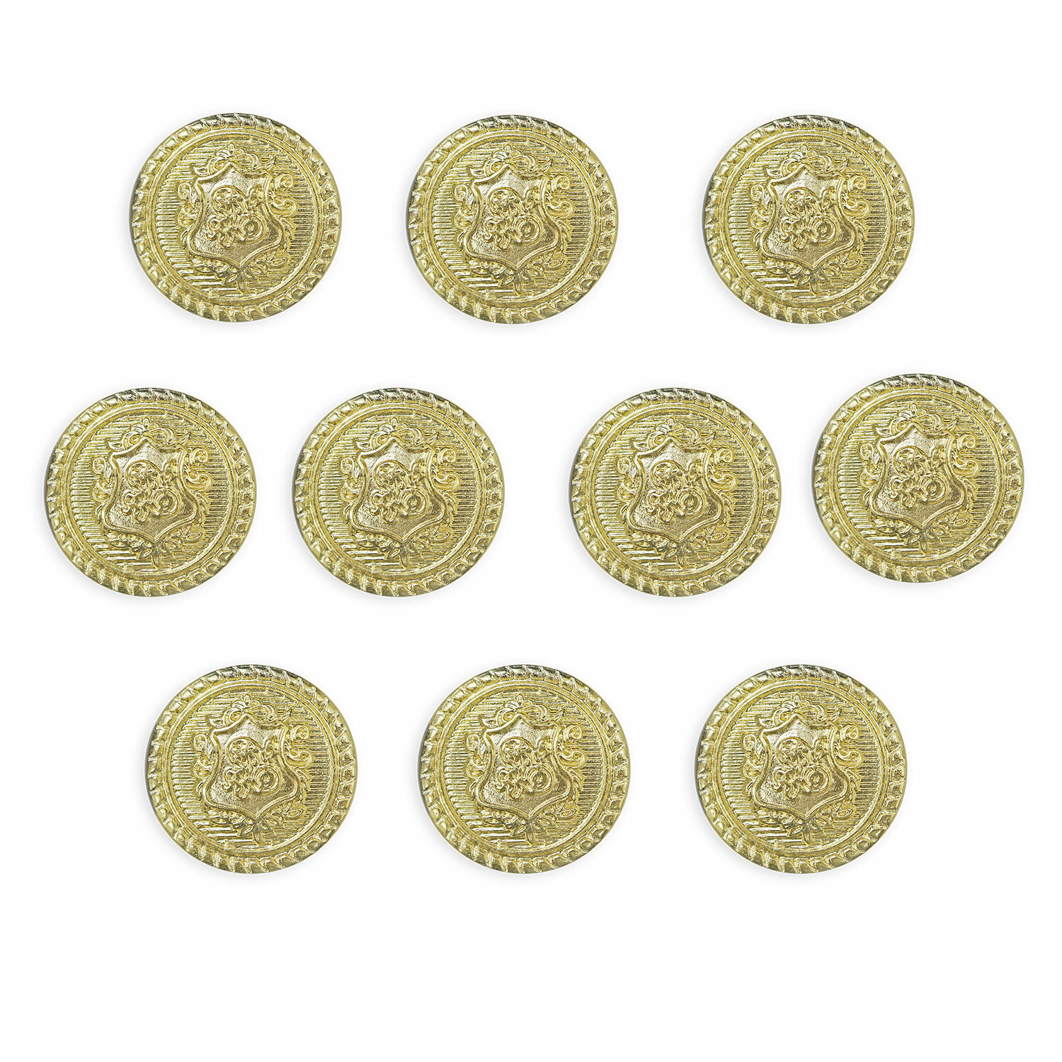 乐天商城 - ブレザーボタン 軽量 【ゴールド】 金 足つき ボタン 樹脂ボタン スーツボタン ジャケット 10個入り 【18mm】 きらきらぷんぷん丸 B-607