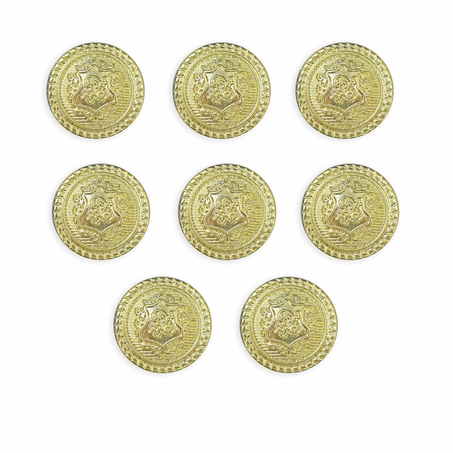 Rakuten - ブレザーボタン 軽量 【ゴールド】 金 足つき ボタン 樹脂ボタン スーツボタン ジャケット 8個入り 【21mm】 きらきらぷんぷん丸 B-608