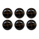革調ボタン レザー調 【ブラック】 スーツ コート ジャケット ブレザー フロント 袖口 6個入り 【28mm】 きらきらぷんぷん丸 B-476