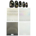 ネイルシール ハート 4種セット ゴールド オーロラ 4シート入り 金 ライン キラキラ ネイルステッカー ネイルアート セルフネイル きらきらぷんぷん丸 NAS-101