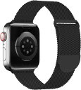 きらきらぷんぷん丸 アップルウォッチ用バンド コンパチブル 41mm 40mm 38mm (Series 9/8/7/SE/6/5/4/3/2/1に対応) ブラック 金属 マグネット SCP-049