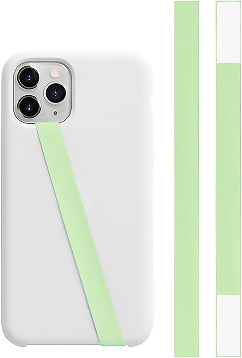 スマホバンド シリコン ライトグリーン 緑 スマホ 薄型 ベルト 落下防止 ワイヤレス充電対応 片手操作 ..