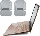 ノートパソコン スタンド 折りたたみ 貼り付けタイプ 2個入り 2段階調節タイプ シルバー ノートPC 台 コンパクト 薄型 高さ調整 きらきらぷんぷん丸 SCP-067