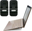ノートパソコン スタンド 折りたたみ 貼り付けタイプ 2個入り 3段階調節タイプ ブラック ノートPC 台 コンパクト 薄型 高さ調整 きらきらぷんぷん丸 SCP-068