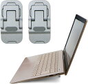 ノートパソコン スタンド 折りたたみ 貼り付けタイプ 2個入り 3段階調節タイプ シルバー ノートPC 台 コンパクト 薄型 高さ調整 きらきらぷんぷん丸 SCP-069