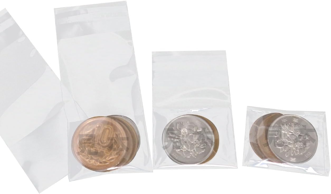 【100枚】小銭用 CPP袋 40ミクロン厚（厚口）透明 硬貨3〜4枚の小分け、持ち歩きに便利！【国産】