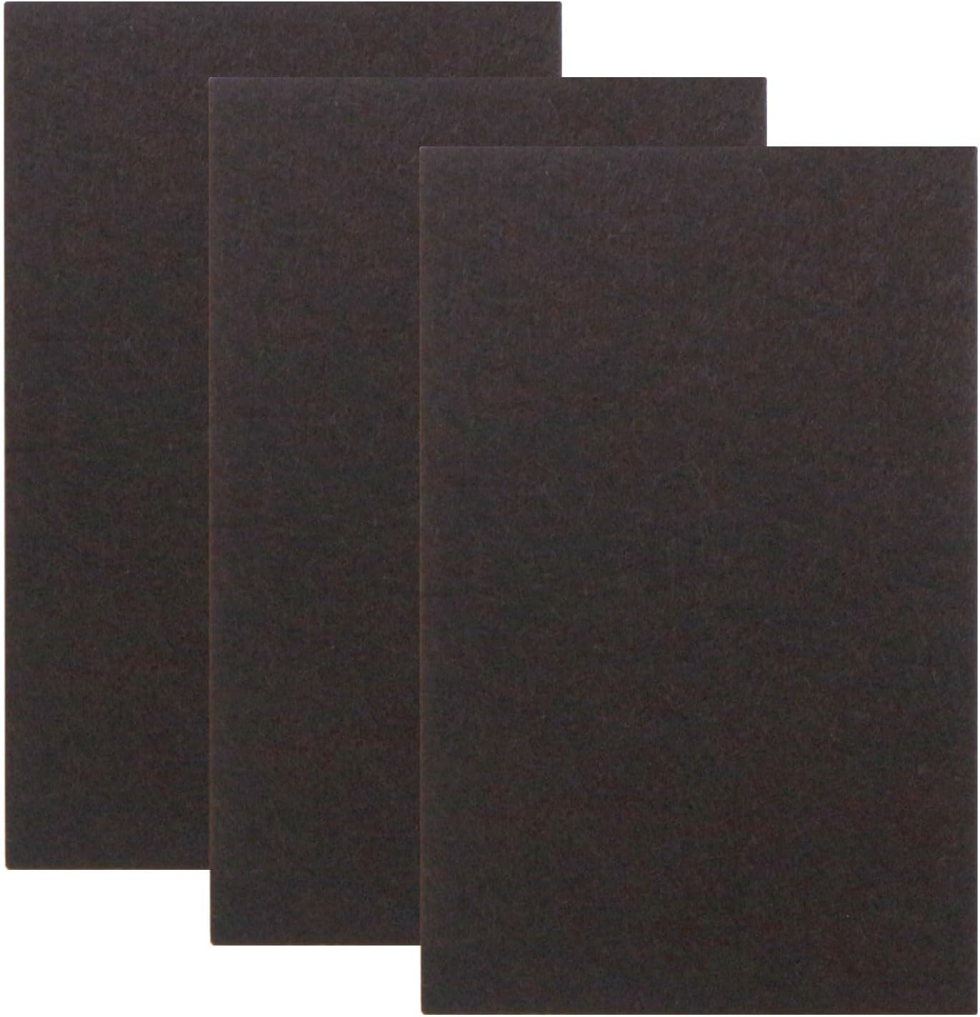●【サイズ】約150x97mm 【材質】フェルト ●【 数量】1シート1個x3シート入り 合計3個 ●【カラー】ダークブラウン 【厚み】約2~3mm ●【用途】貼るだけで床を傷から守る保護パッドです。 ●【特徴】目立ちにくいダークブラウンの色合いで家具によく馴染みます。ハサミで切ることが出来るので、サイズを調節することが出来ます。■きらきらぷんぷん丸の家具保護パッドとは？ 貼るだけで床を傷から守る保護パッドです。家具の足に張り付けて、床に傷がつくことを防ぎます。 台紙に貼ったままハサミで切ることが出来るので、サイズを調節することが出来ます。 ■こんな場面で便利 フローリングの床を傷つけたくない時や、動かしたときの音対策に。 切って使用できるので、どんな家具にも合わせることが出来ます。 隙間や段差に貼って、家具などのがたつきを抑えたい時に。 ※当社販売製品の違法な類似品や模倣品に対しては、商標法・不正競争防止法など、その他法令に抵触する場合、弊社顧問弁護士と相談の上、民事・刑事の両面から厳正に対処致します。