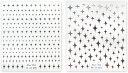 ネイルシール キラキラ 大 小 銀 【2シート入り】 四芒星 シルバー ネイルステッカー 貼るだけ ネイルアート セルフネイル デコレーション きらきらぷんぷん丸 NAS-097