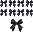 ネイルパーツ リボン 【ブラック】 黒 立体 かわいい ネイルアート デコパーツ デコレーション 【45個入り】 きらきらぷんぷん丸 NP-033