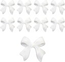 ネイルパーツ リボン 【ホワイト】 白 立体 かわいい ネイルアート デコパーツ デコレーション 【45個入り】 きらきらぷんぷん丸 NP-034