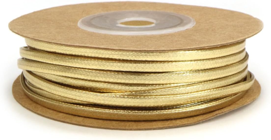 革紐 PUレザー 2mm幅 全長15m 【ゴールド】 金 レザーコード レザー紐 革 紐 革ひも メタリック 光沢 ツヤ アクセサリー ハンドメイド 手芸 RBN-017
