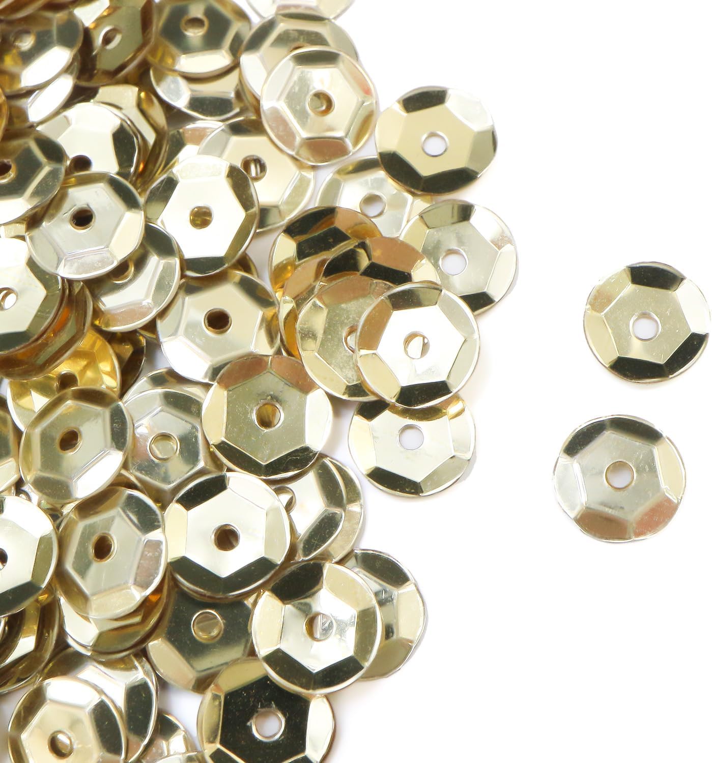 Rakuten - スパンコール 亀甲 6mm 約200枚入り 【ゴールド】 金 穴あり スパングル 衣装 装飾 アクセサリー 裁縫 手芸 きらきらぷんぷん丸 SPN-020