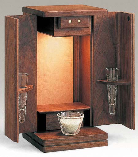 送料無料!【現代仏壇】　上置きタイプ　グレイン【八木研】