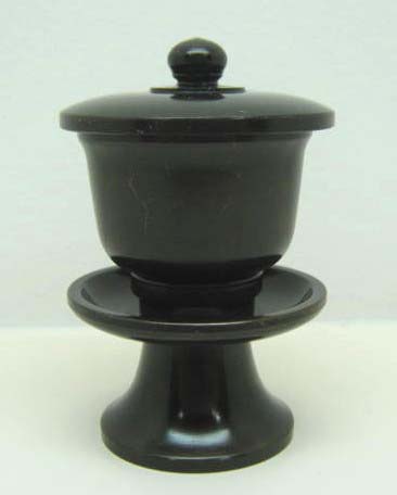 【茶湯器　黒光色　（小）　落とし付】【仏具】