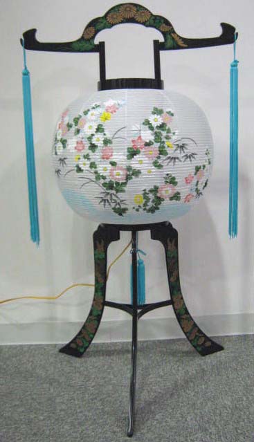 【盆提灯・ちょうちん】　岐阜提灯　秋野回転　【回転灯付】