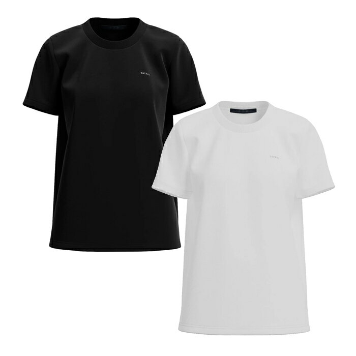 【最短即日発送】 TATRAS ALEA T-SHIRT エーリア Tシャツ 半袖 カットソー 刺繍風 ロゴ レディース ホワイト ブラック 1 2 3 4 サイズ オンライン