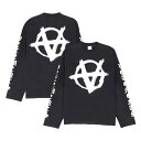 VETEMENTS Double Anarchy Longsleeve T-Shirt Fg _uAi[L[ OX[u TVc Y ubN IC ʔ 401ue64ls500b