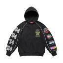 SUPREME PLAYOFFS ZIP UP HOODED SWEATSHIRT シュプリーム プレイオフ ジップアップ スウェット パーカー メンズ 長袖 ブラック ジップアップ ジップ パーカー フーディー ストリート オンライン 501ss25sw28(4)