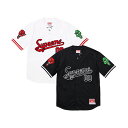 シュプリーム Supreme 2023AW week5 mitchell & ness downtown hell baseball jersey シュプリーム ミッチェル ネス ウール ダウンタウン ヘル ベースボール ジャージー メンズ トップス ベースボールシャツ ストリート ファッション 通販 オンライン 302fw23kn18