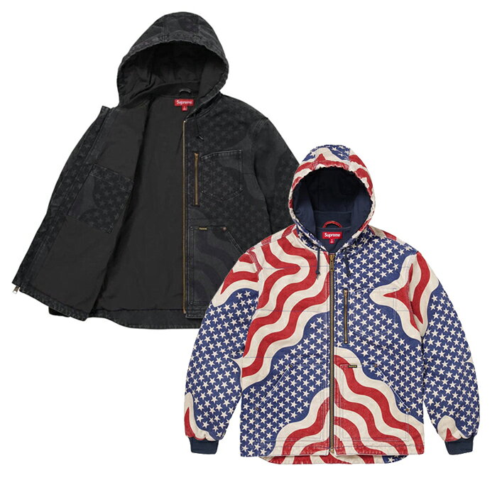 楽天市場】Supreme Flag Quilted Hooded Work Jacketの通販