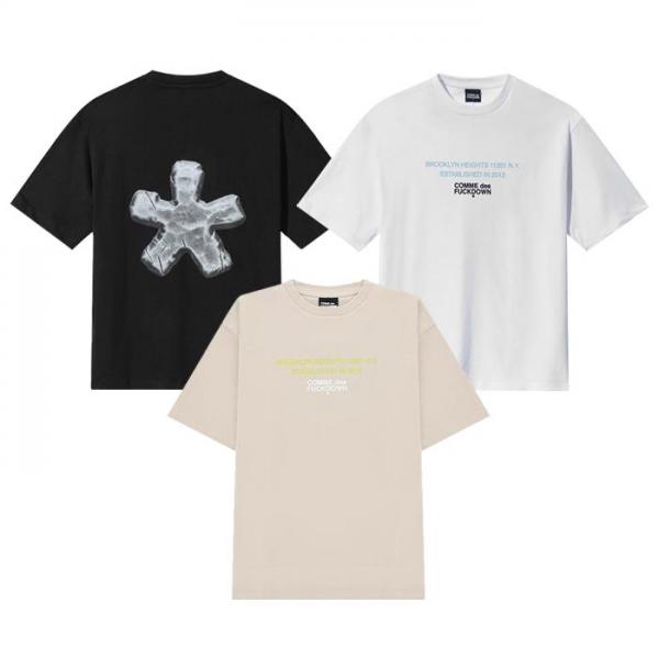 COMME des FUCKDOWN FRONT LOGO PRINT T-SHIRT コムデファックダウン フロント ロゴ プリント 半袖 Tシャツ メンズ トップス ストリート ヒップホップ 通販 オンライン 402762422026