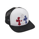CHROME HEARTS TRICOLOR TRIPLE CROSS PATCH TRUCKER HAT クロムハーツ トリコロール トリプル クロス パッチ...