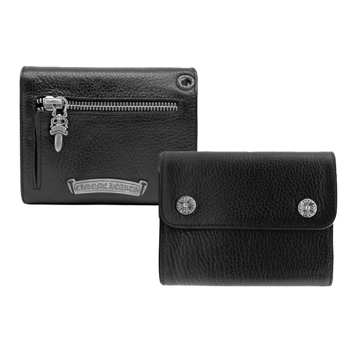 �ڿ��ʡ� �ں�û¨��ȯ���� CHROME HEARTS SCROLL THREE FOLD WALLET ������ϡ��� ���������� ���꡼ �ե������ �������...